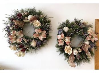 Lot 46 - Two Large Decorative Wreaths 23 Inches