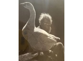 Lot 121 - 'Hermit Of Manana' Etching Litho With His Only Companion, A Giant Gander 22x19