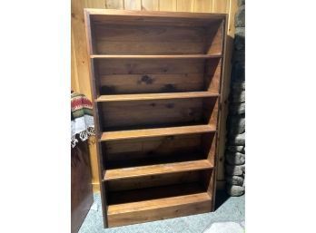 Lot 285- This End Up Wood Book Shelf - Nice! 40 Inches X 13 X 67 Inches