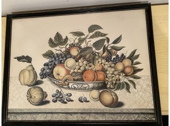 Lot 265 - Vintage Art Print Fruit Bowl Framed 26x20