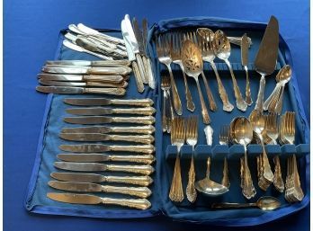 Lot 226- Vintage Reed And Barton Formal Silverplate Flatware Roger Bros Over 100 Pcs