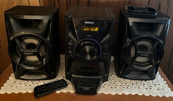 Sony MHC-EC609IP Audio Shelf System CD Player With Ipod Dock - Remote Included