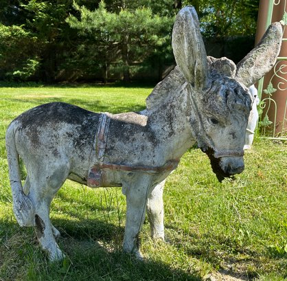 Outdoor Cement Donkey Statue