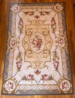 Vintage Hand Woven Floral Pattern Area Rug - 72 INCH X 46.5 INCH