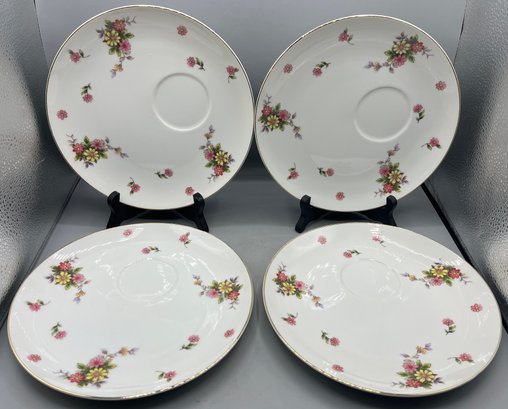 Royal Geoffrey Fine China Saucer Plate Set - 4 Total - Made In Japan