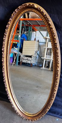 Vintage Gilt Oval Frame Mirror