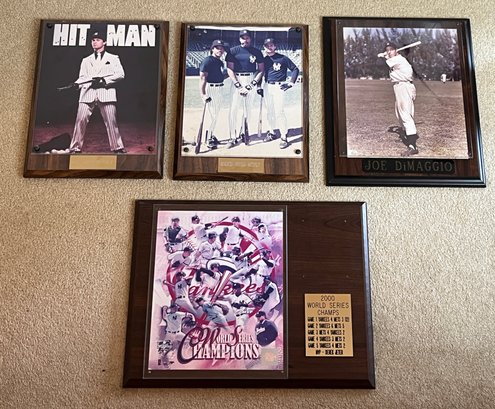New York Yankees Wooden Wall Plaques - 4 Total