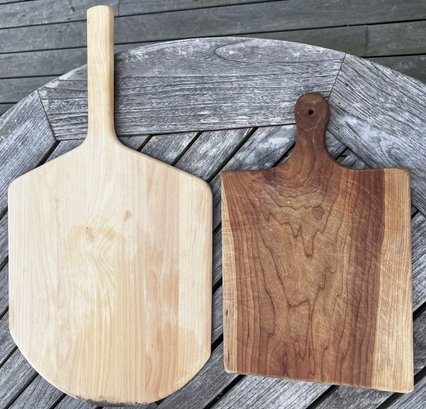 Wood Cutting Board & Wood Pizza Peel