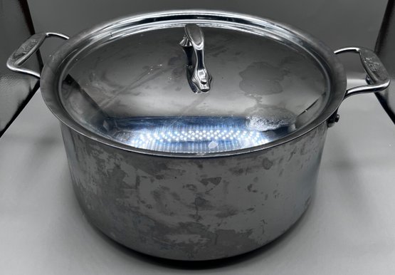 All Clad Polished Stainless Steel Stock Pot With Lid