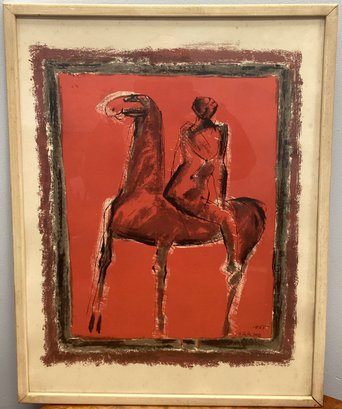 Marino Marini 'horse & Rider' 1955 Framed Print