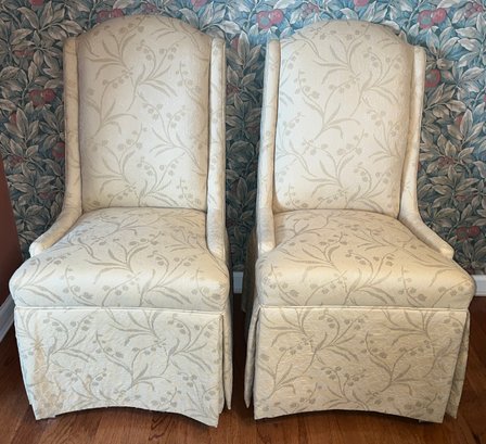 C.R. Laine Upholstered Slipper Chairs - 2 Total