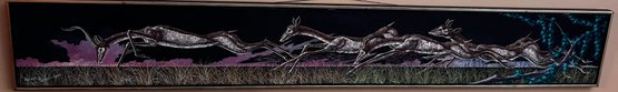 Howard Bosendahl Antelope Painting On Wood