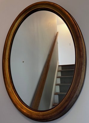 Gold Framed Oval Wall Hanging Mirror
