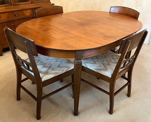 Stanley Furniture Solid Fruitwood Italian Provincial Dining Table With 6 Chairs & Leaf - Table Pads Included