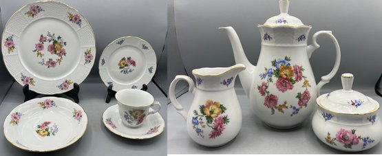 Thun Natalie Pattern Fine China Set - Made In Czechoslovakia - 42 Pieces Total