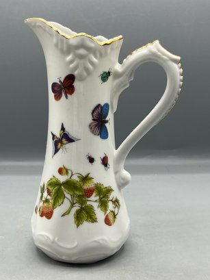 Royal Crown Springtime Pattern Porcelain Pitcher #2348 - Made In England