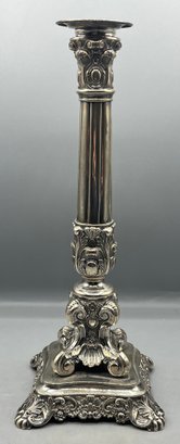 .812 Fine Silver Candlestick Holder - 7.32 OZT Circa Approx 1866