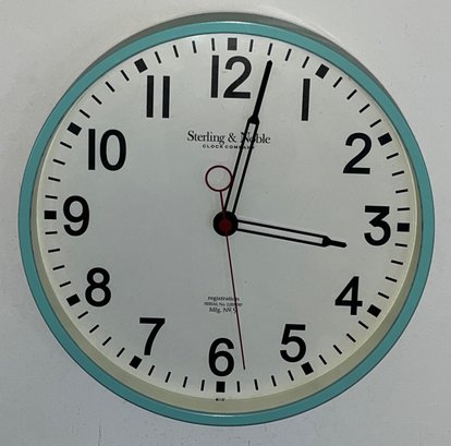 Sterling & Noble Clock Co. Battery Operated Wall Clock