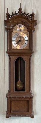 Faux Wood Battery Operated Pendulum Wall Clock
