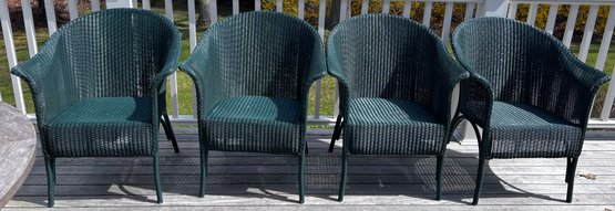 LLoyd Loom Style Outdoor All Season Chairs- Cushions Included But Not Pictured