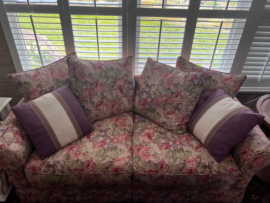 Floral Upholstered Love Seat