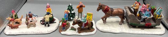 Lemax Holiday Village Figurine Set - 3 Total