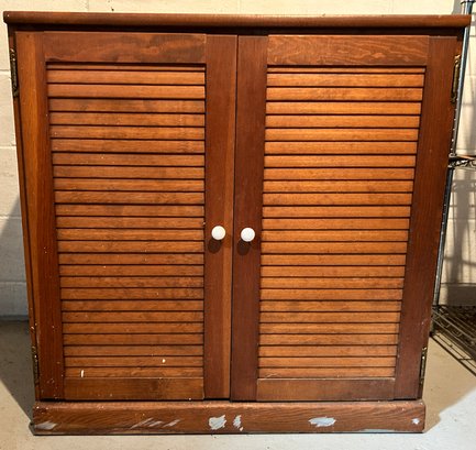 Wood Shutter Cabinet