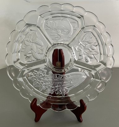 Indiana Glass Pressed Divided Relish Dish