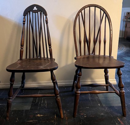 Vintage Wooden Chairs - 2 Piece Lot