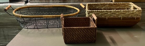 Assorted Baskets - 3 Pieces