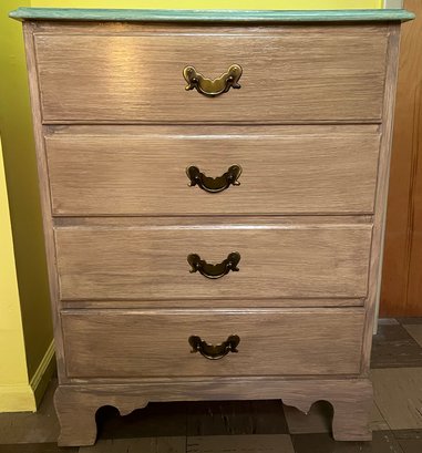 Two Toned Solid Wood 4 Drawer Dresser