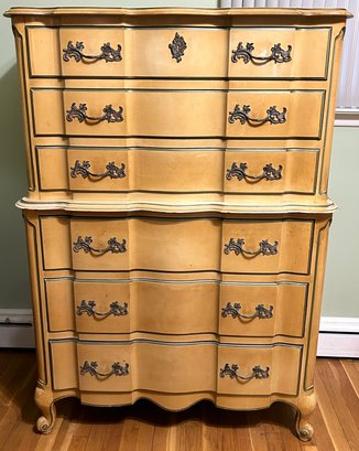 White Fine Furniture French Provincial 6 Drawer Tall Dresser