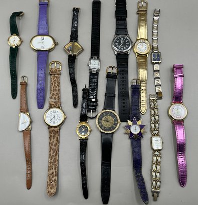 Classic, Eternity, Episode,  Vivani And More Assorted Costume Watches, 14 Piece Lot