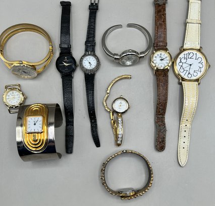 Eternity, Movado Style, Focus, Classic And More Costume Watches, 10 Piece Lot