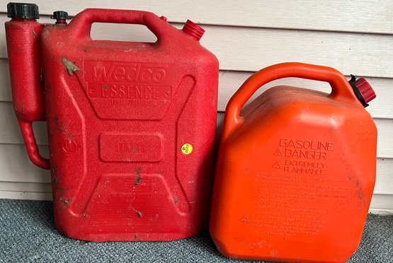 Five Gallon Gas Cans, Lot Of 2