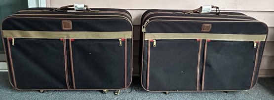 American Flyer Collection Tourister Soft Sided Suitcases, Lot Of 2.