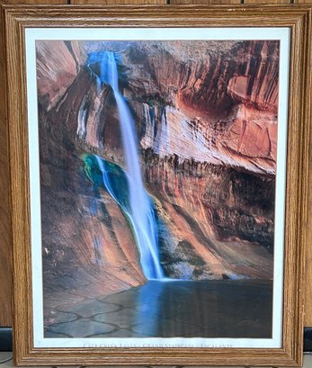 Cale Creek Falls-grand Staircase-escalante Framed Poster