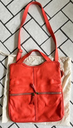 Fossil Erin Foldover Leather Crossbody Tote Bag
