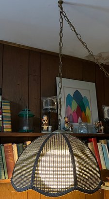 Vintage Wicker Hanging Lamp