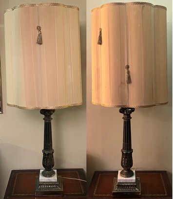 Pair Of Classical Style Table Lamps - 2 Pieces