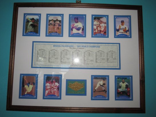 Dream Team Sports Collectibles Brooklyn Dodgers 1955 World Champions Framed Memorabilia