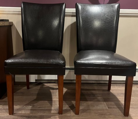 Parsons Set Of 2 Dining Chairs Faux Leather - 2 Pieces