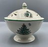 Spode Christmas Tree Pattern Footed Potpourri Lidded Bowl