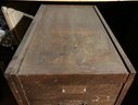 Vintage Globe Wooden 4 Drawer File Cabinet