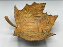 Decorative Metal Leaf Shaped Bowl