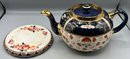 Vintage Burcess & Leigh Burleighware Teapot With Trivet