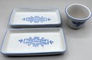 Pfaltzgraff Pair Of Butter Dishes And Small Cup