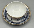 Porcelain Peacock Pattern Tea Set - 8 Pieces Total
