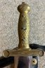 Decorative Brass Handle Sword With Sheath - Made In India