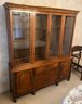 Stanley Furniture Solid Wood Italian Provincial Lighted Buffet With Hutch